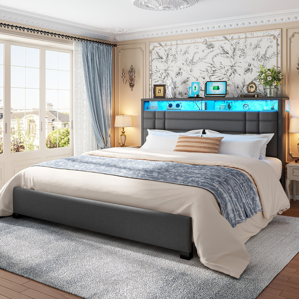 bed frame charging station led lights full bed frame 2 tier - Temu