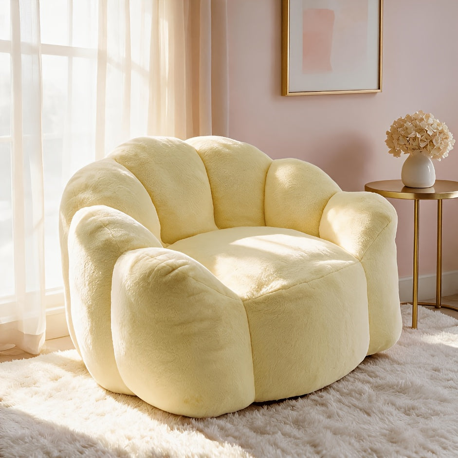 chair floral shaped bean bag single sofa ultra soft - Temu