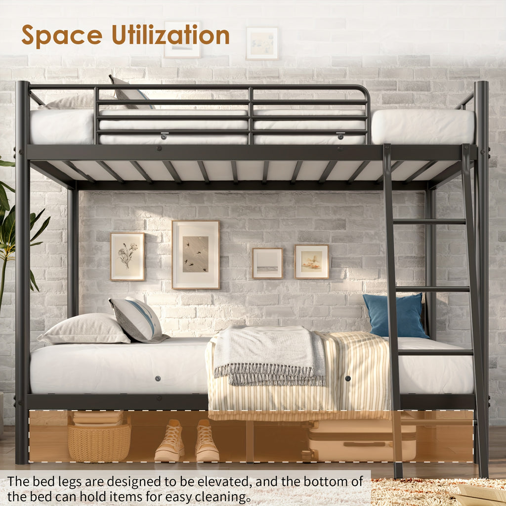 bunk beds twin twin full size heavy duty metal bunk bed - Temu