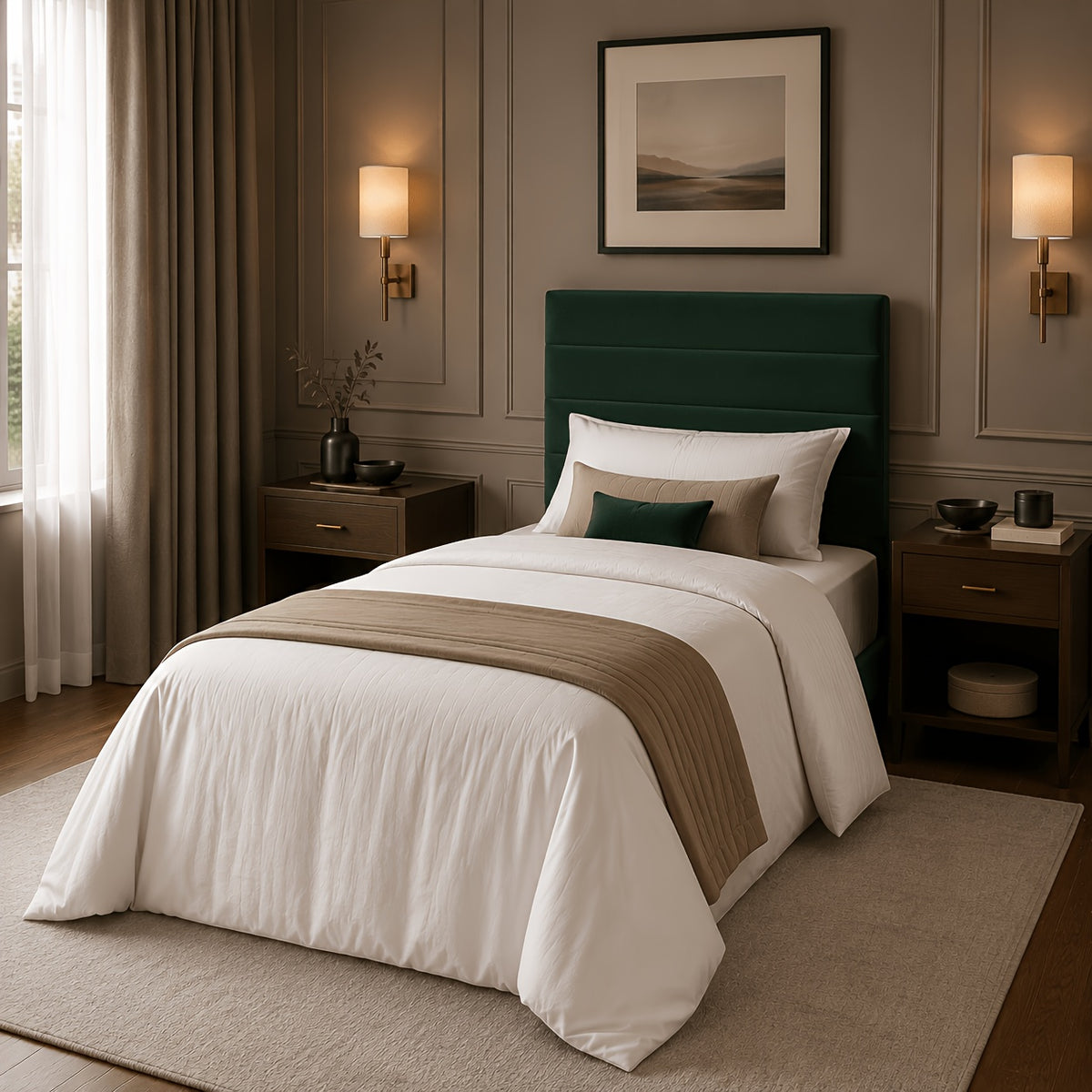 modern horizontal channel tufted upholstered bed frame - Temu