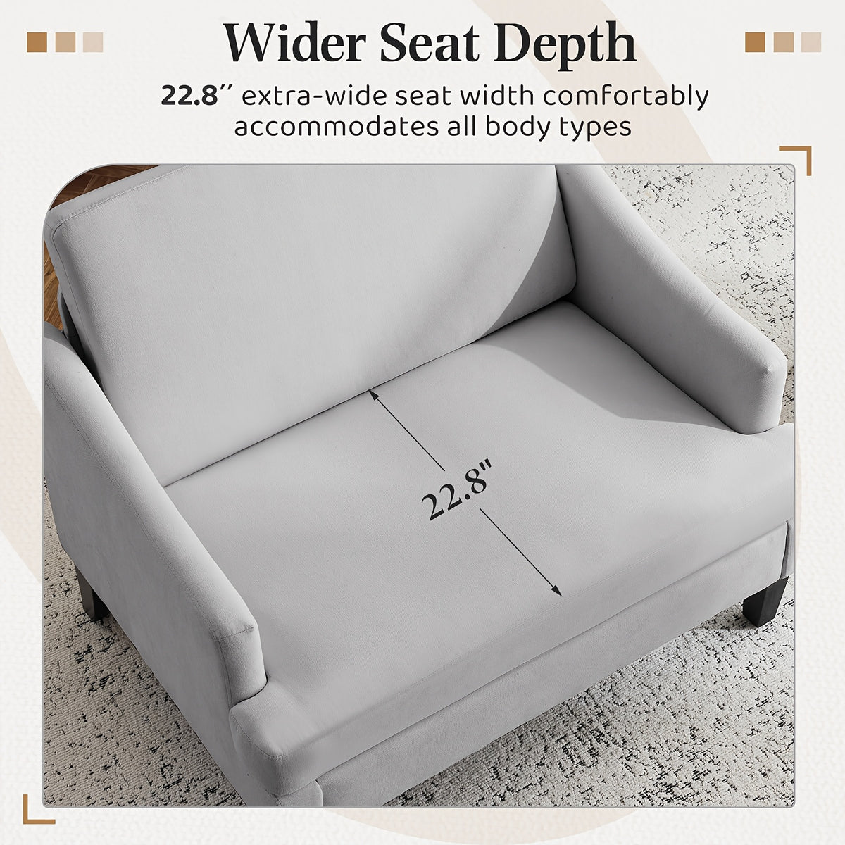 oversized accent chairs set 1 2 33 5 wide seat - Temu