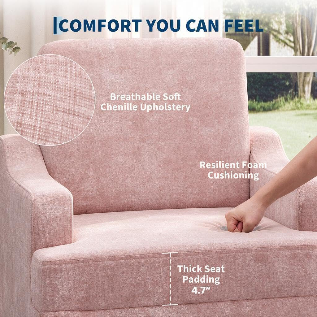 century modern chenille scoop accent chair ergonomic - Temu