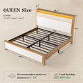 bed frame storage headboard shelf queen king size - Temu