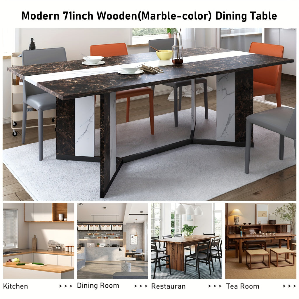 71 rectangle modern dining table office   room - Temu