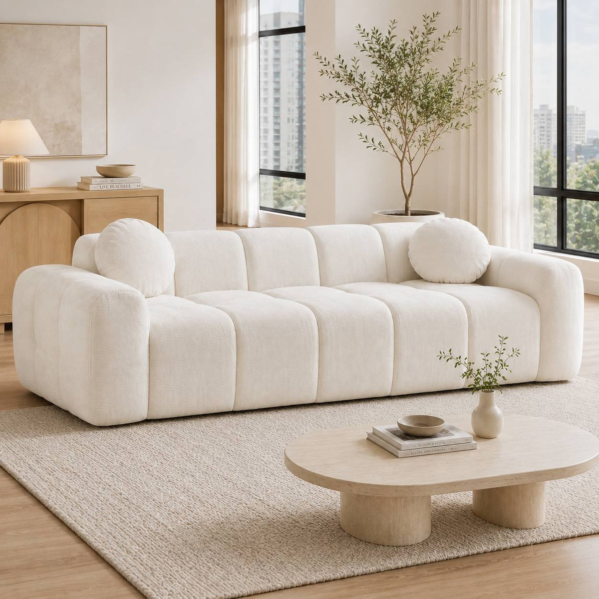 98 4 modern corduroy sofa suitable studio apartment extra - Temu