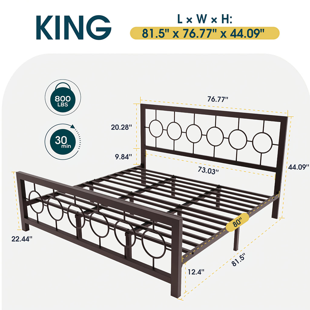 metal bed frame vintage   headboard - Temu