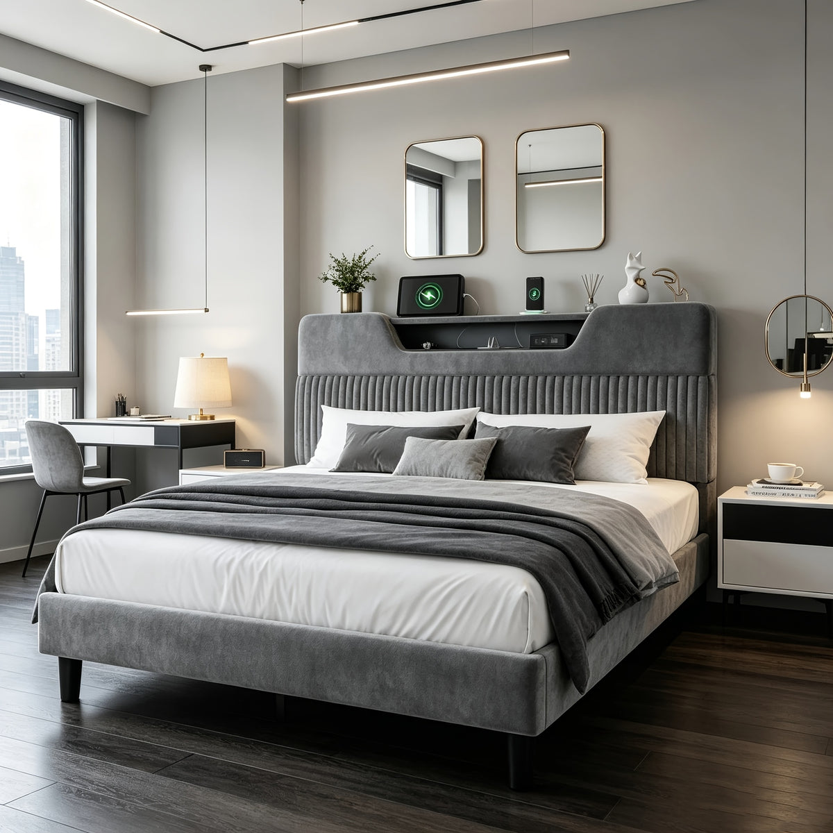 block hollow velvet bed frame led - Temu