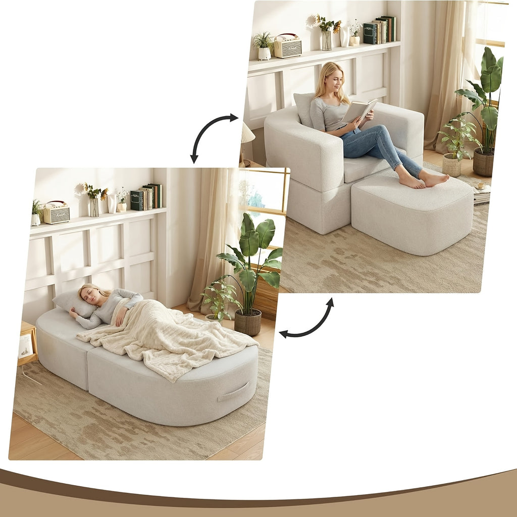 2 in 1 indoor lounge chair modern fashionable sofa bed - Temu