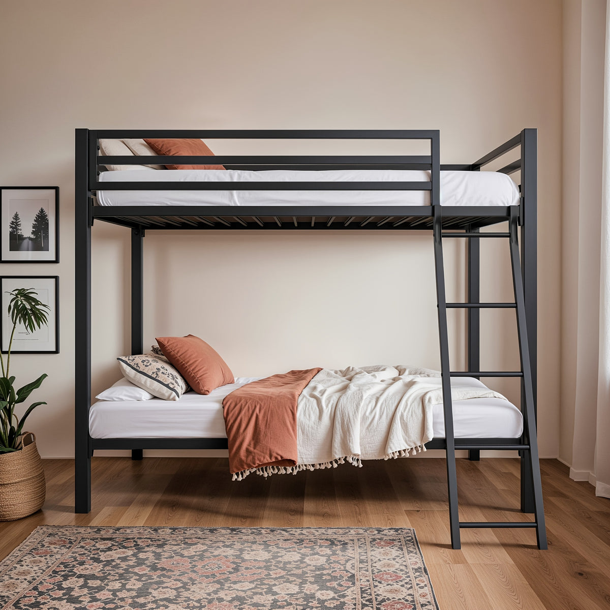 twin   bunk bed sturdy reinforced frame - Temu