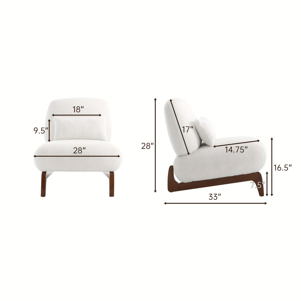 cloud boucle chair modern tilt back accent chair - Temu