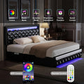 queen led bed frame 2 drawers modern full size pu leather - Temu
