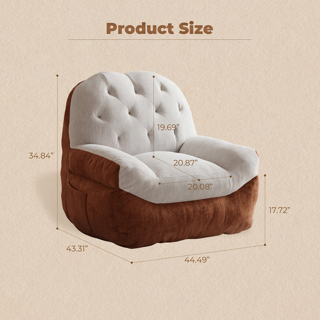 oversized tufted chenille lazy bean bag chair sofa suitable - Temu