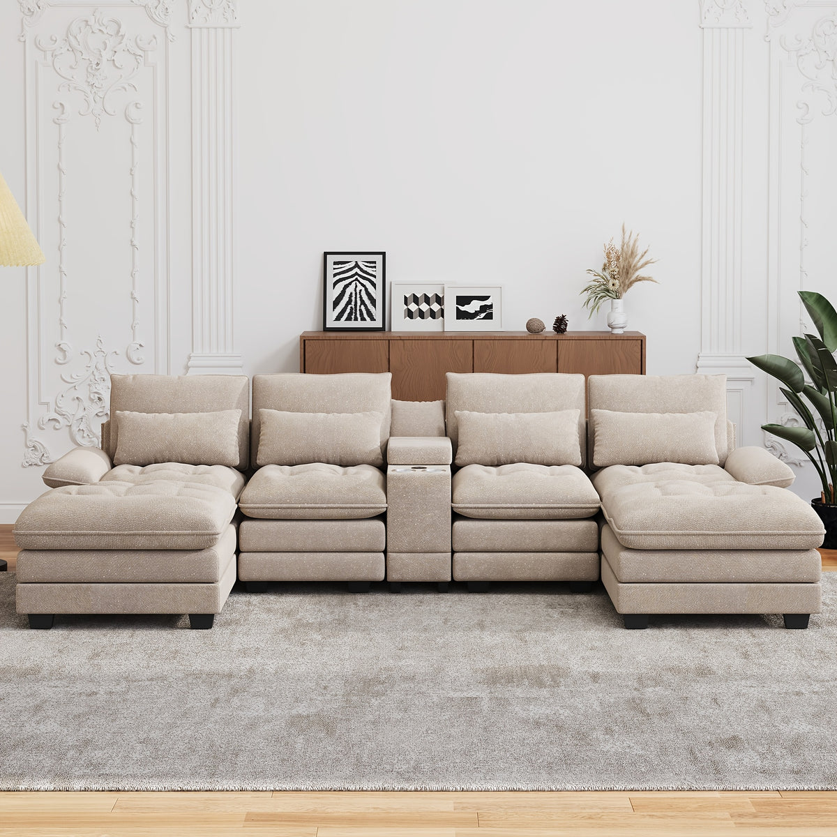 134 oversized u shaped sectional sofa large modular couch 2 - Temu