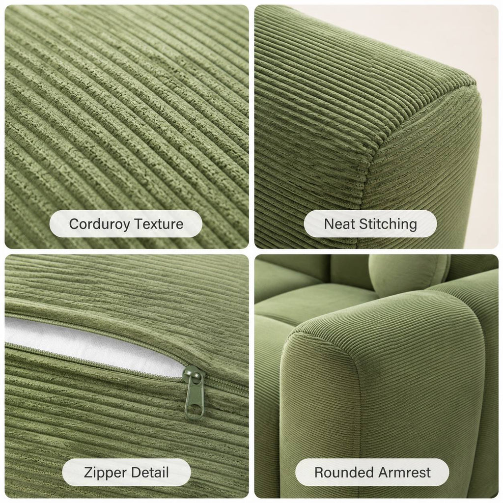 98 4 modern corduroy sofa suitable studio apartment extra - Temu