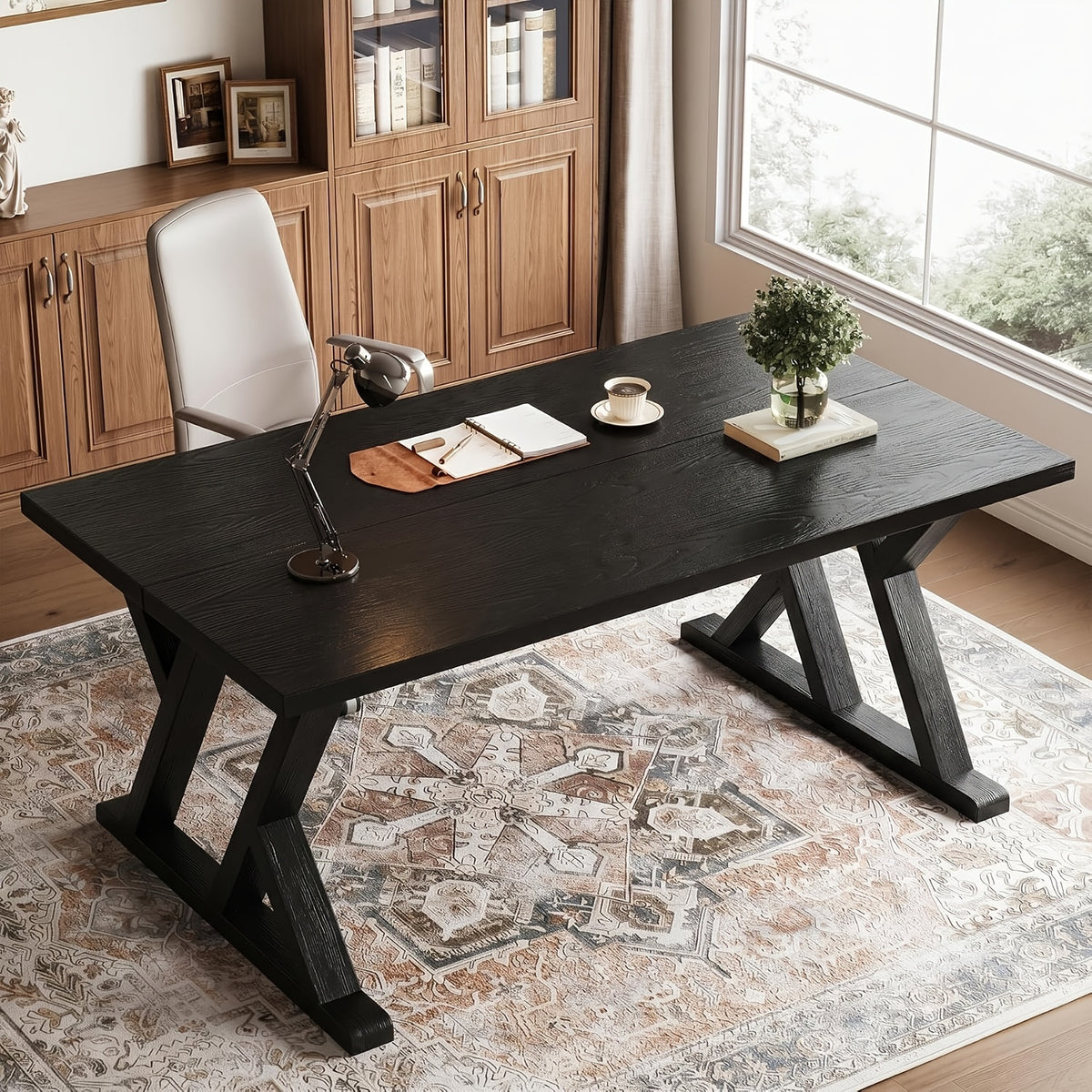 black 62 99 inch multi functional rectangular table x shaped - Temu