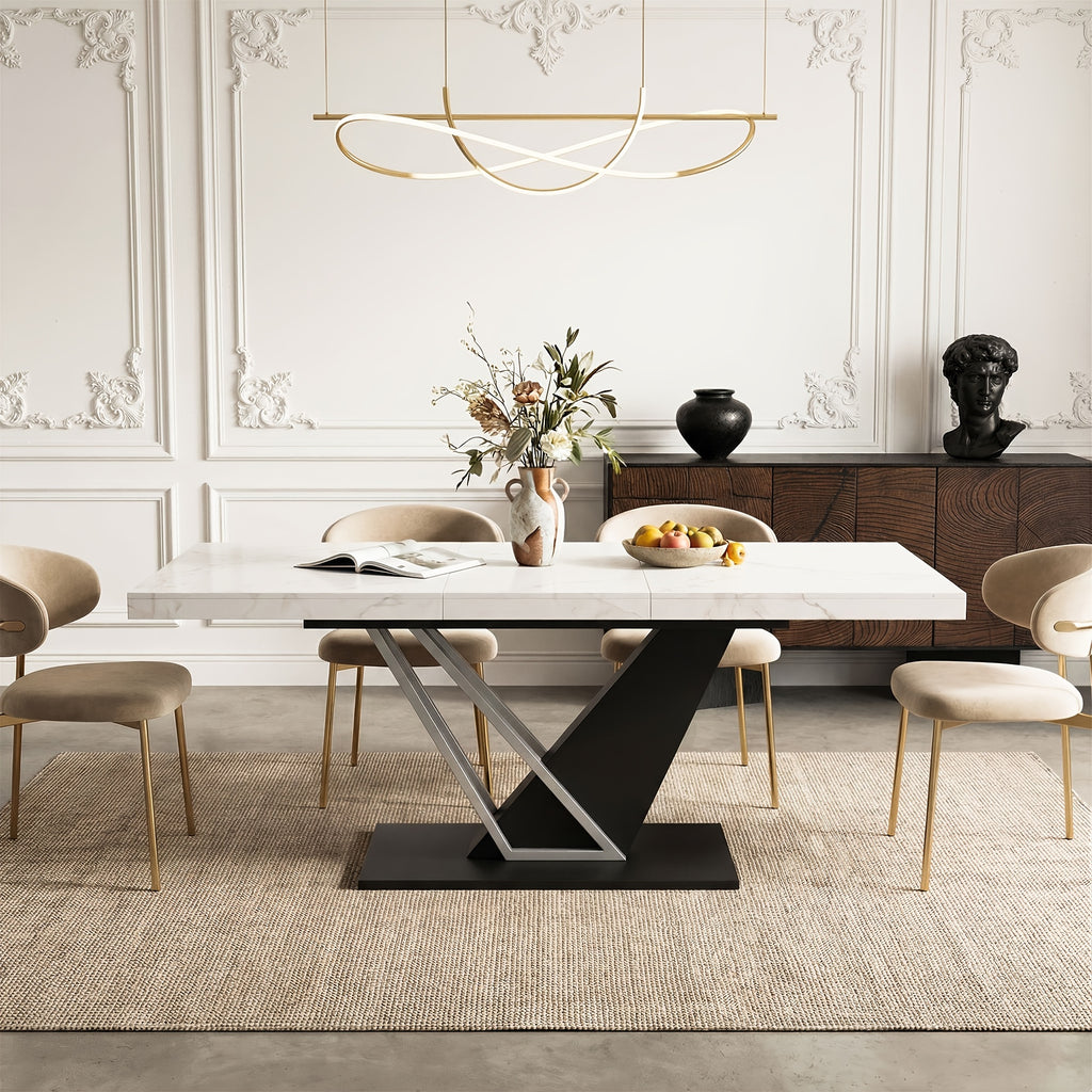 1 5 2m extendable dining table   look mdf top - Temu
