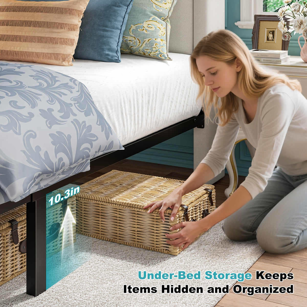 bed frame charging station led lights full bed frame 2 tier - Temu