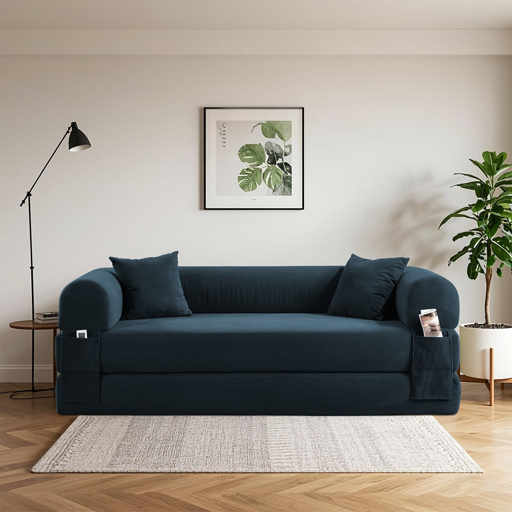 80 convertible sofa bed 3 in 1 corduroy folding pull couch - Temu