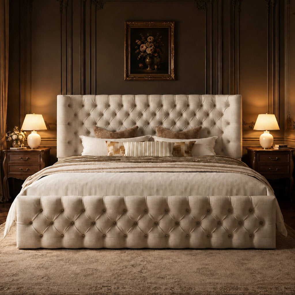 king size   upholstered bed frame tall - Temu