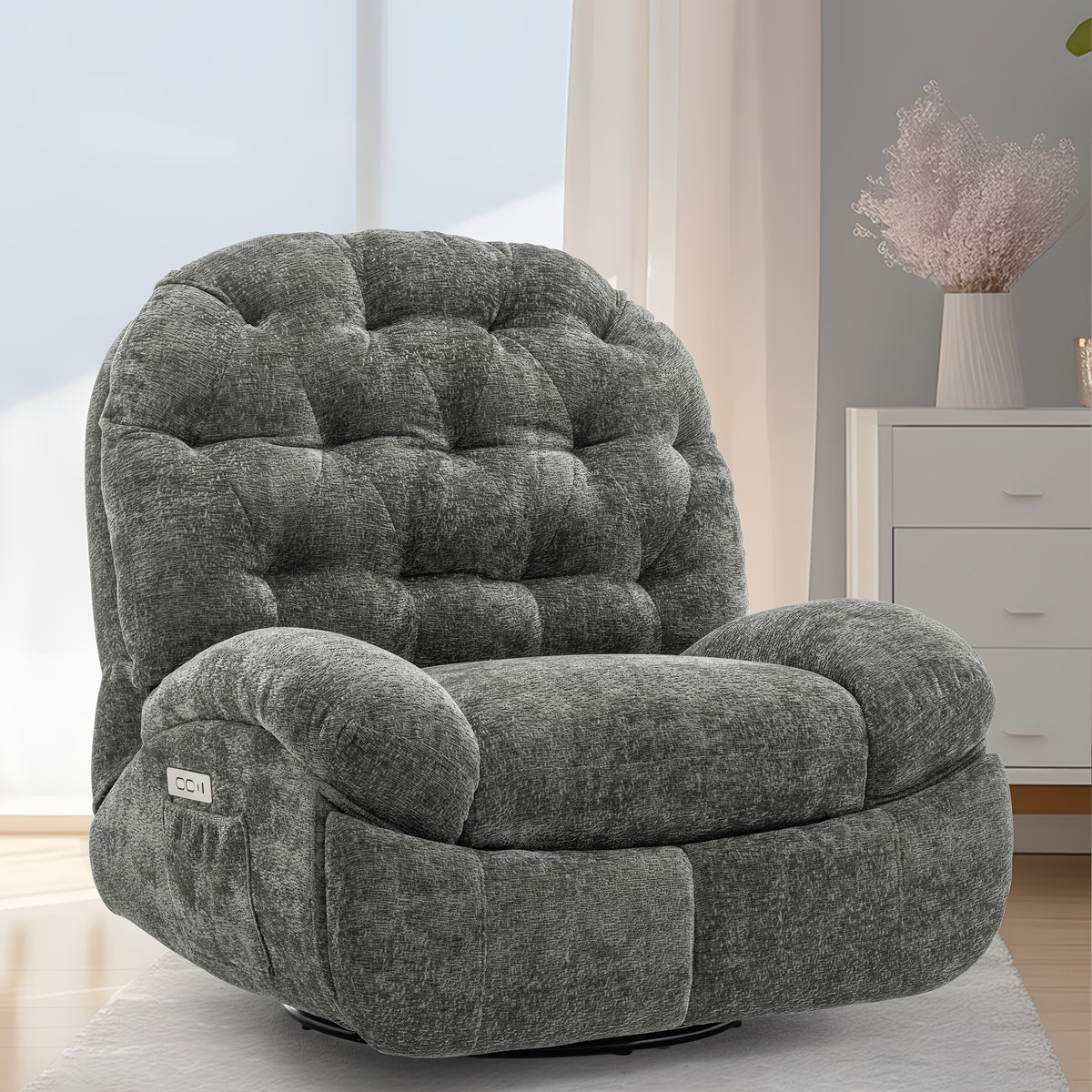 single rocking chair living room recliner chair usb type c - Temu