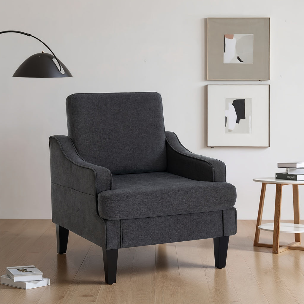 century modern armchair plush padded accent chair   - Temu