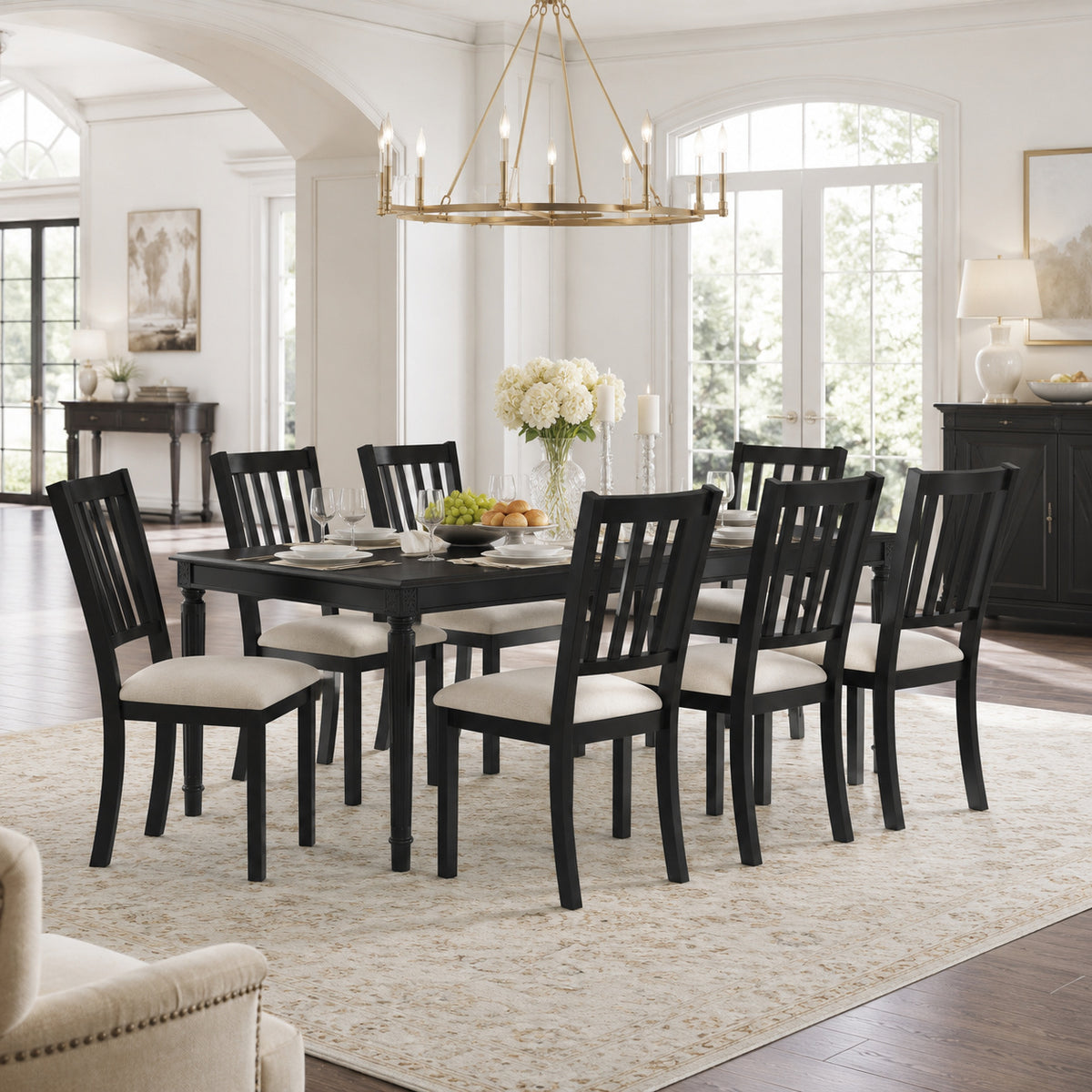 grain farmhouse dining table set soft - Temu