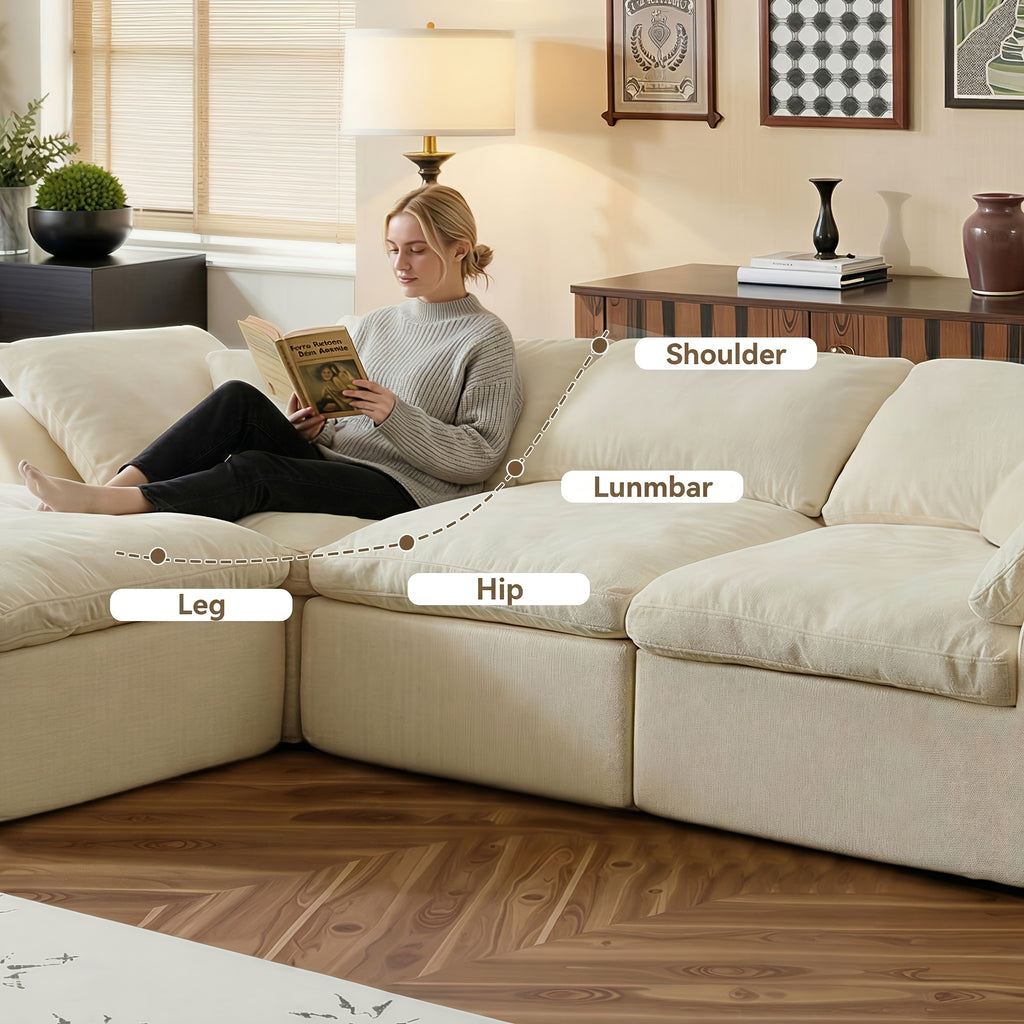 cloud couches living room boneless couch l shape comfy sofa - Temu