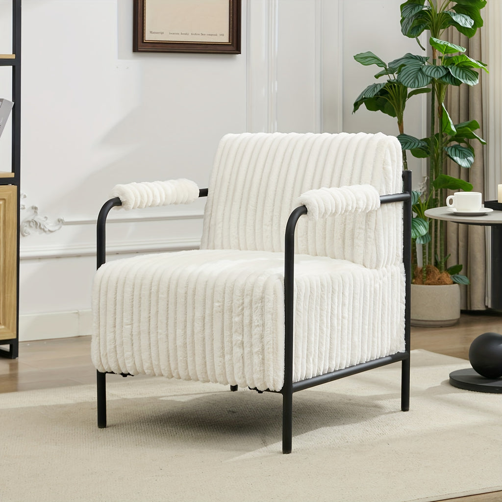 1 single modern metal frame upholstered armchair thickened - Temu