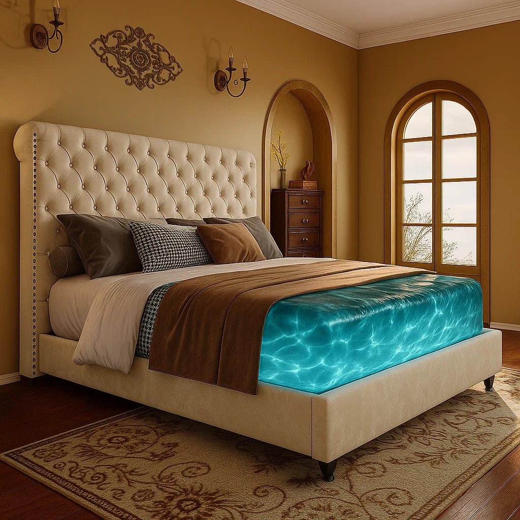 upholstered platform bed frame 52 8 inch sleigh - Temu
