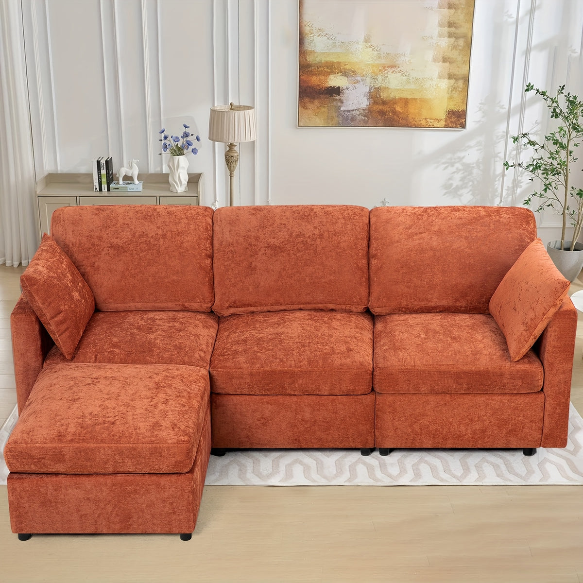 84 inch chenille modular sectional sofa movable - Temu