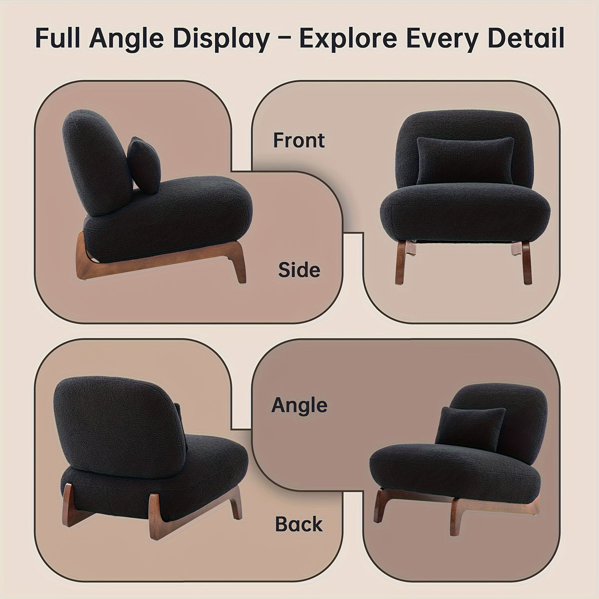 cloud boucle chairs modern accent chairs set 2 - Temu