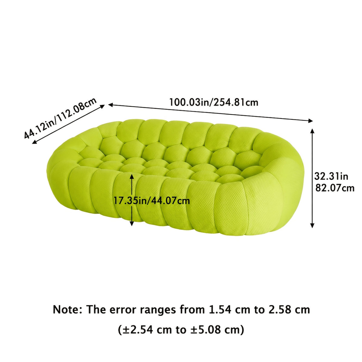 100 03 modern upholstered curved sofa 3 seater mesh fabric - Temu
