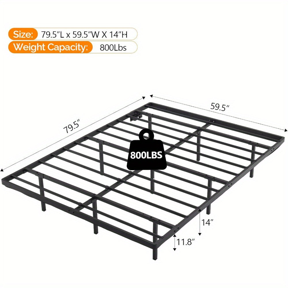 king floating bed frame usb led 14 heavy duty metal platform - Temu