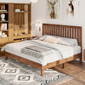 sturdy wooden bed frame grille headboard slatted - Temu