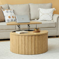 31 5   century modern fluted drum coffee table round lift - Temu