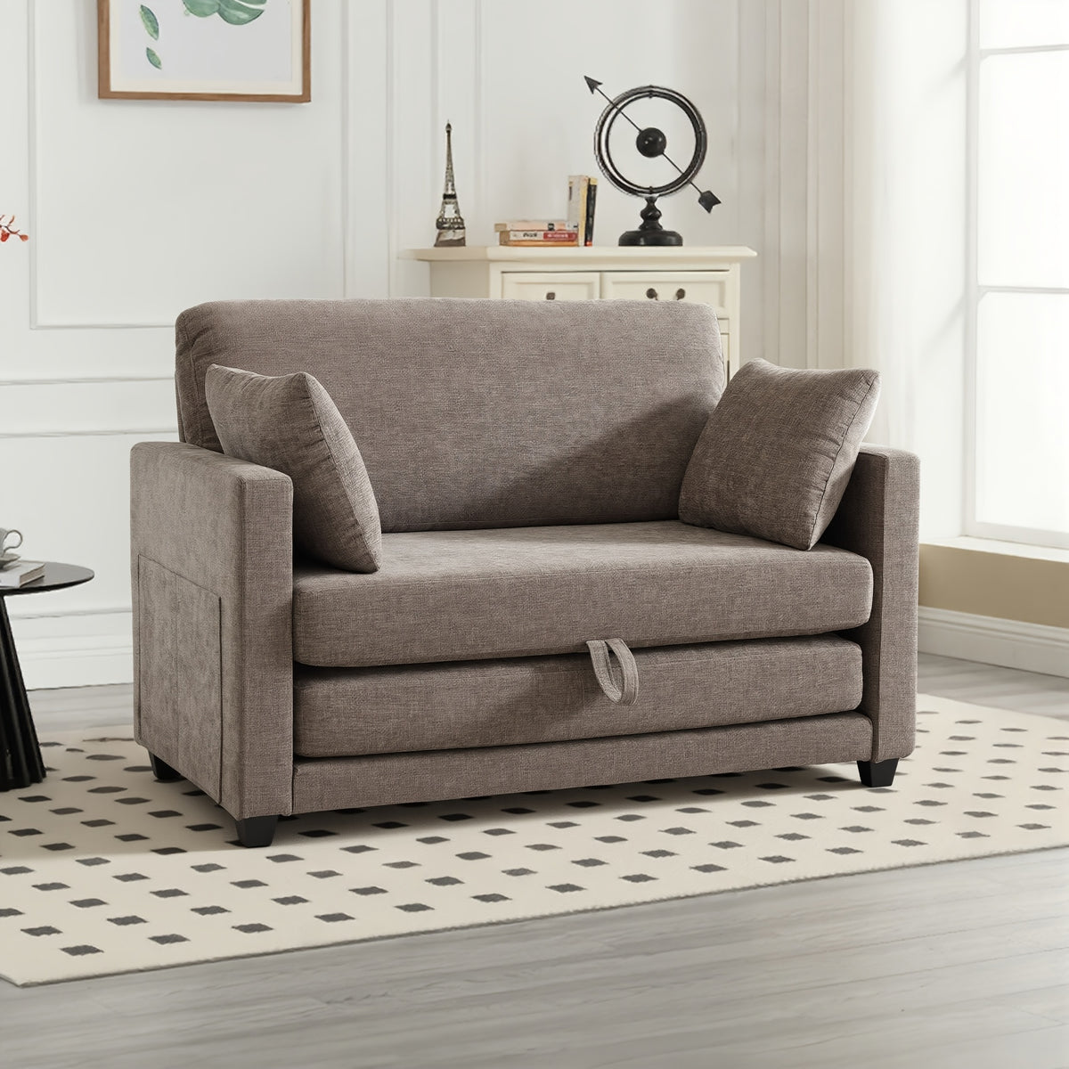 2 in 1 chenille upholstered pull sleeper chair foldable - Temu
