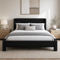 queen bed frame usb ports wingback headboard boucle - Temu