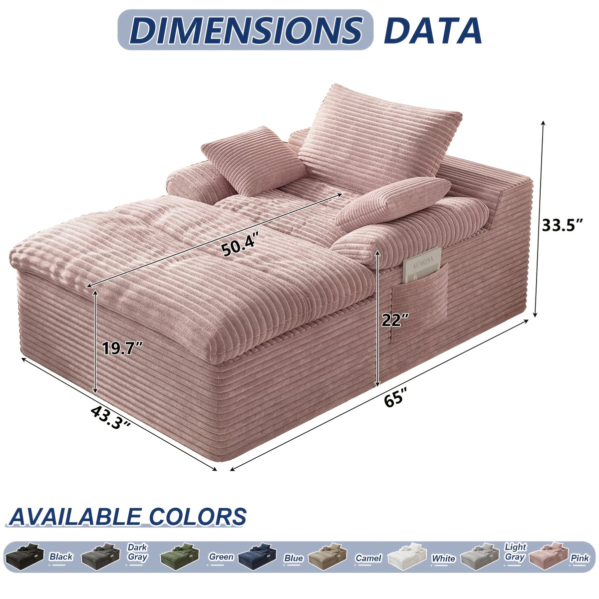 65 inch oversized sofa chair indoor oversized boneless long - Temu