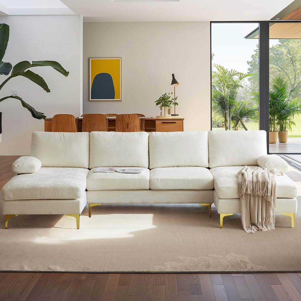 boonlo 110 w large u shape sectional sofa couch 51   - Temu