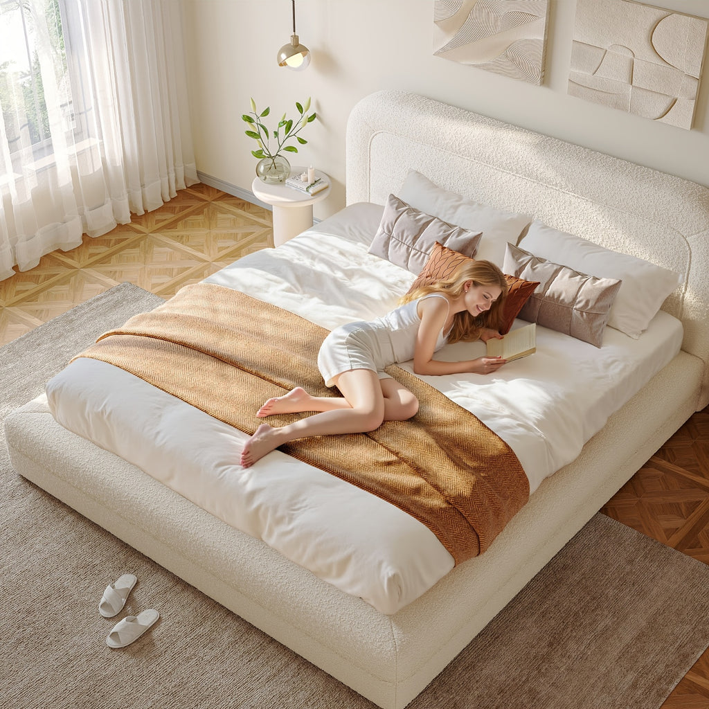 comfortable   platform bed featuring a headboard - Temu