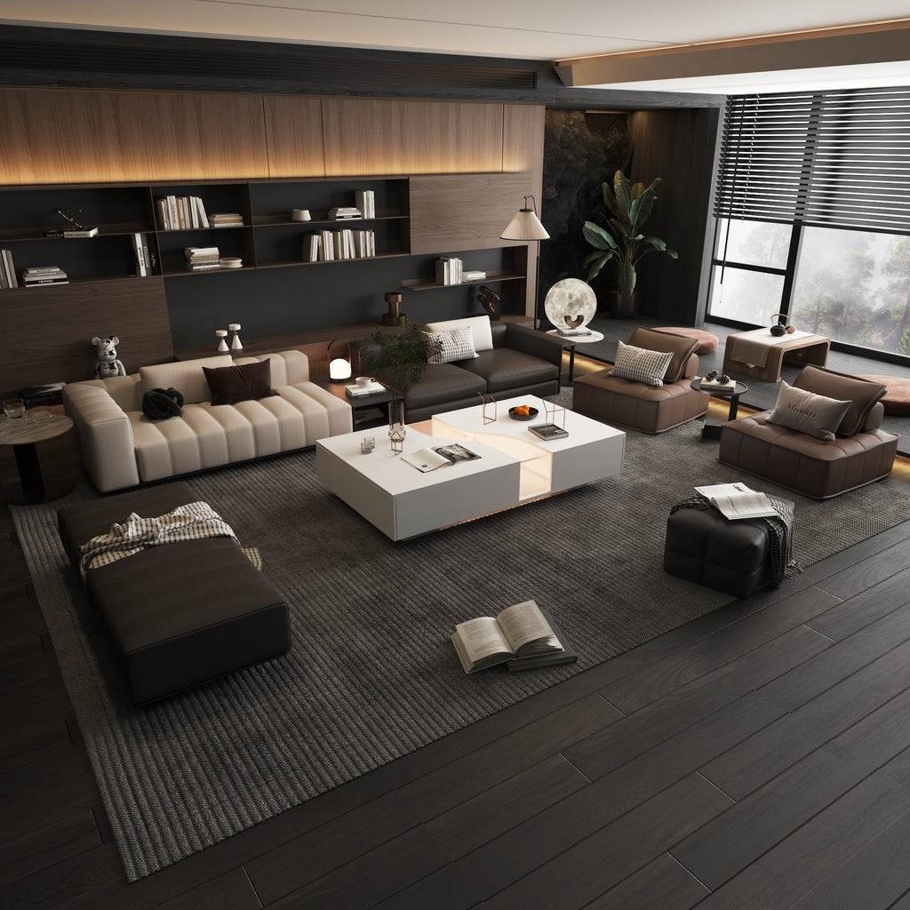 55 1 w modern coffee table adjustable led lights center - Temu