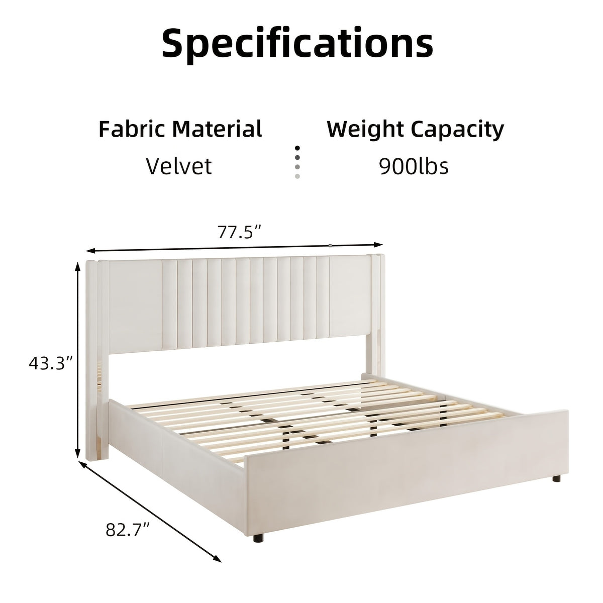 full queen king bed frame velvet upholstered platform - Temu