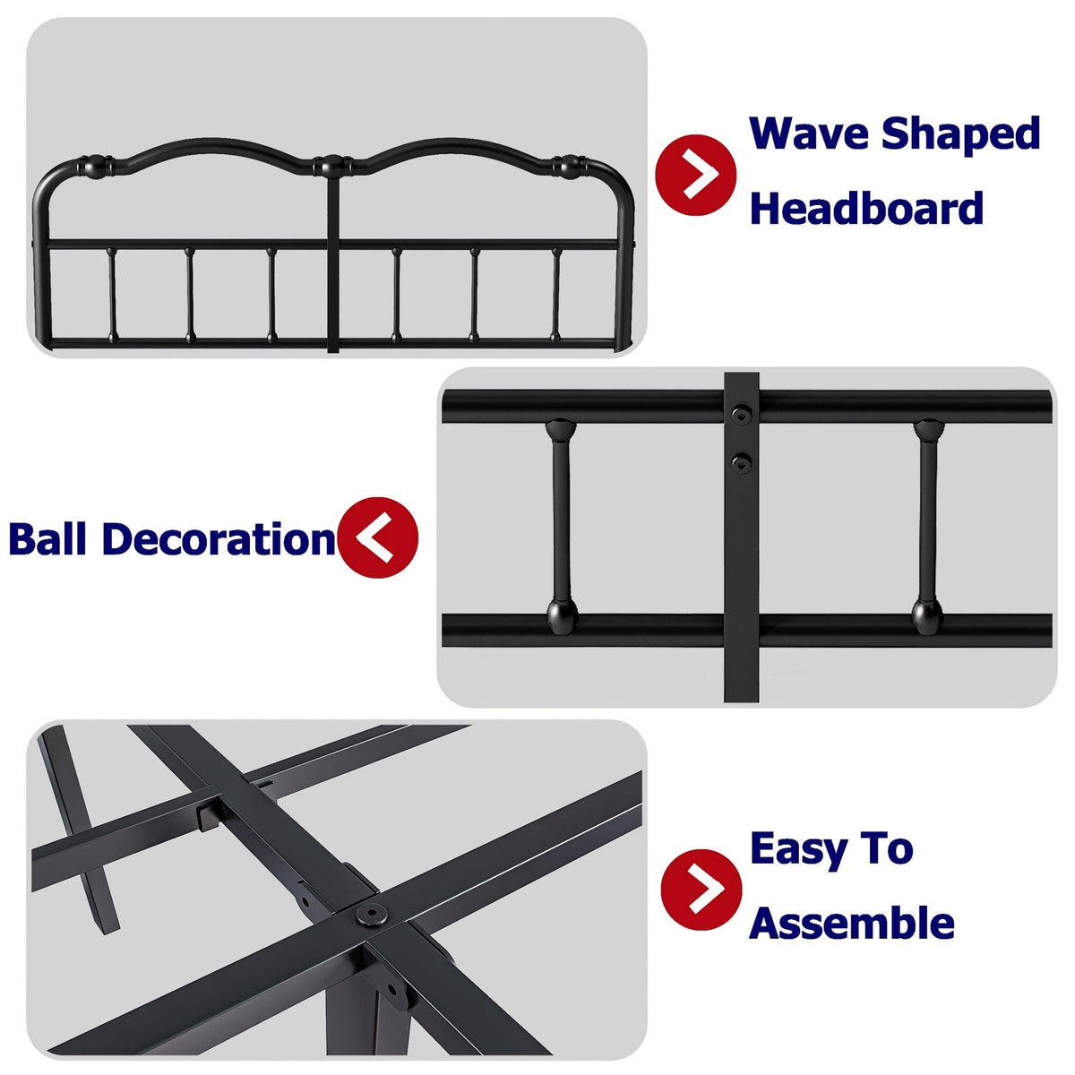 bed frame headboard footboard vintage style steel - Temu