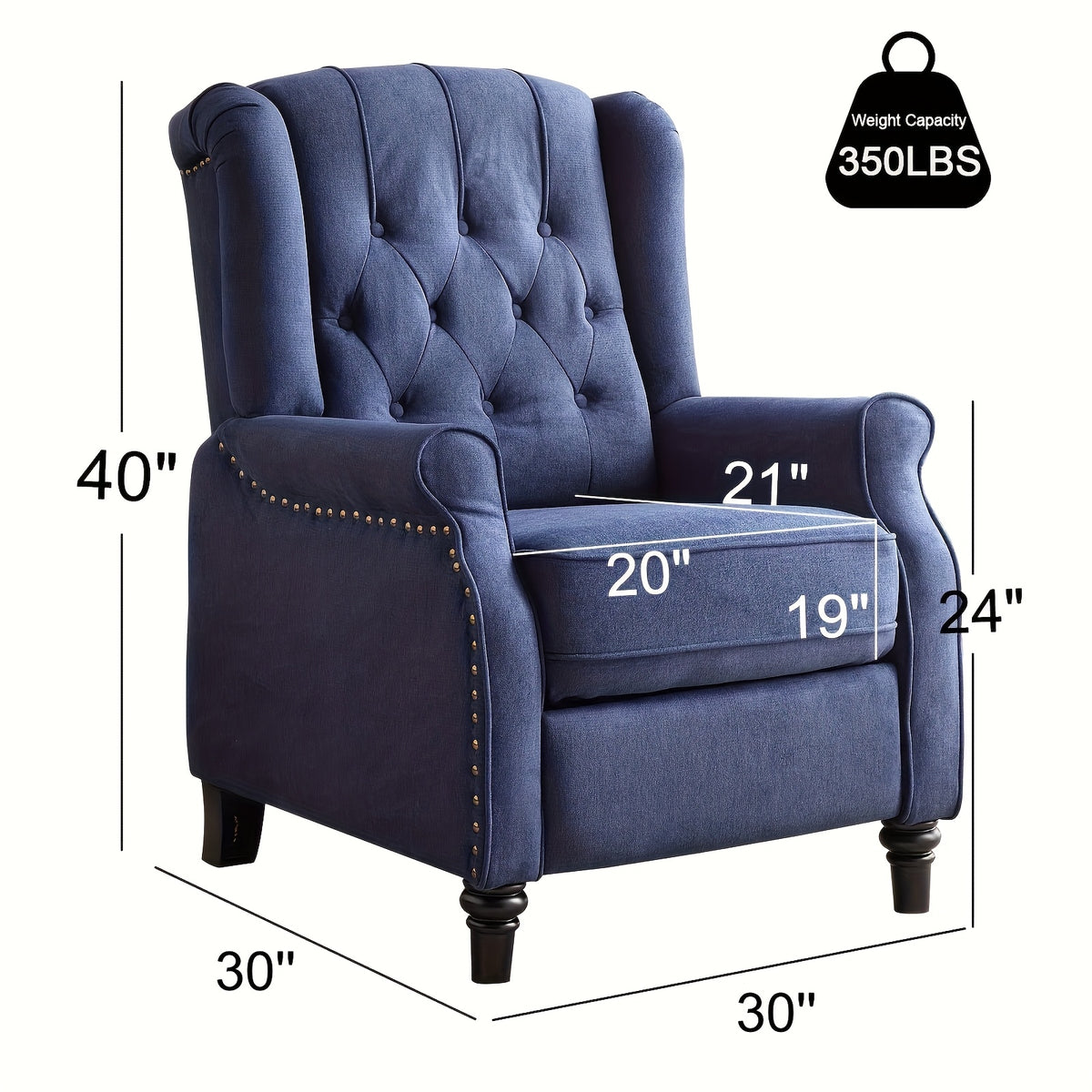 recliner chair fabric armchair push back recliner - Temu
