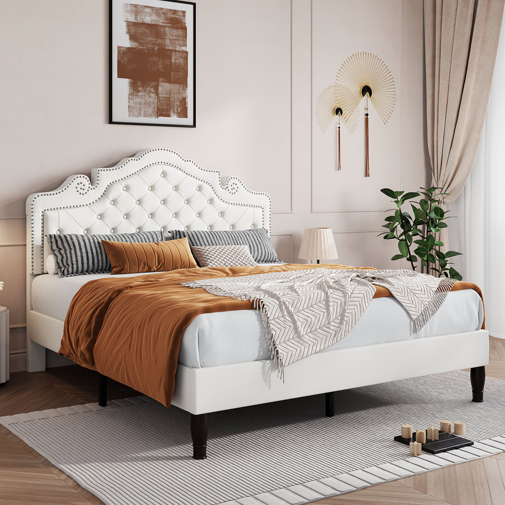 full queen king size bed frame adjustable velvet - Temu