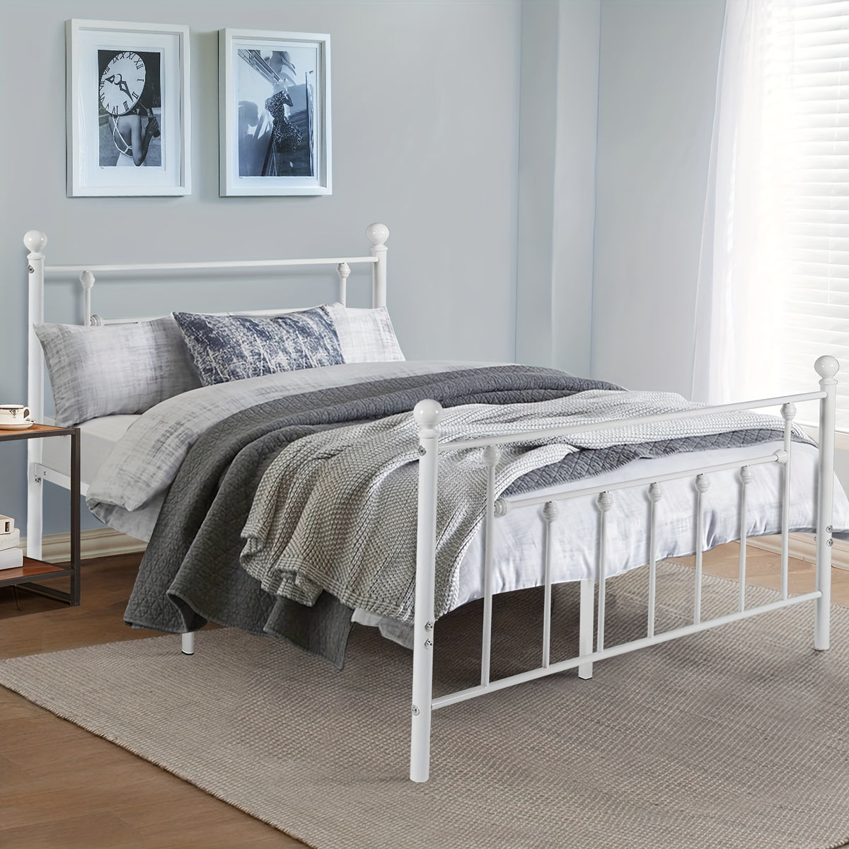 metal platform bed frame queen bed frame   spring - Temu