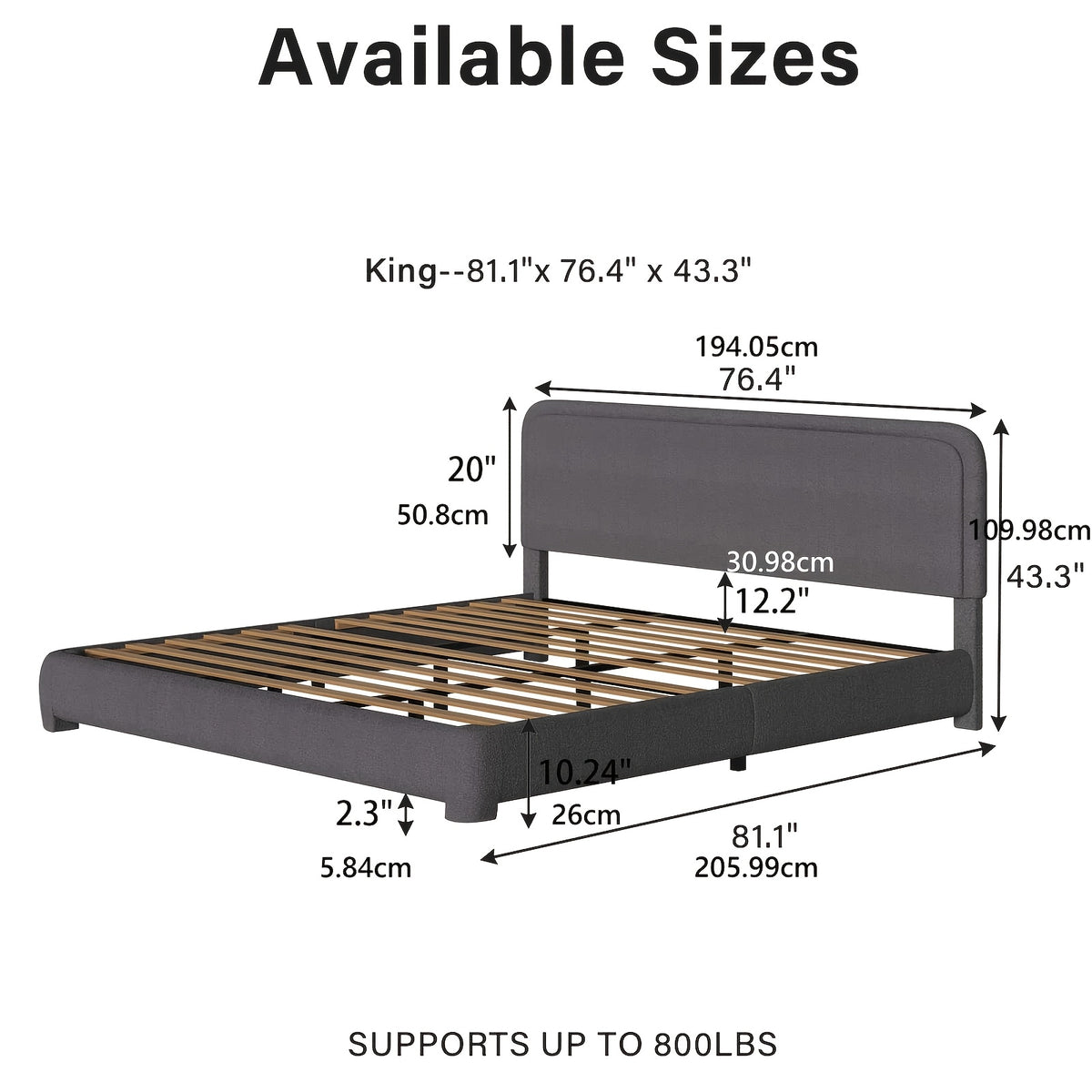 twin full   bed frame cloud boucle upholstered - Temu