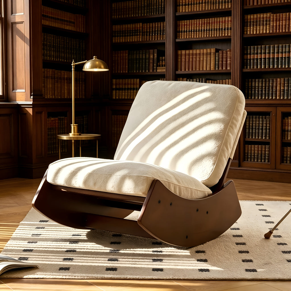 single retro   century modern rocking chair thick cushion - Temu