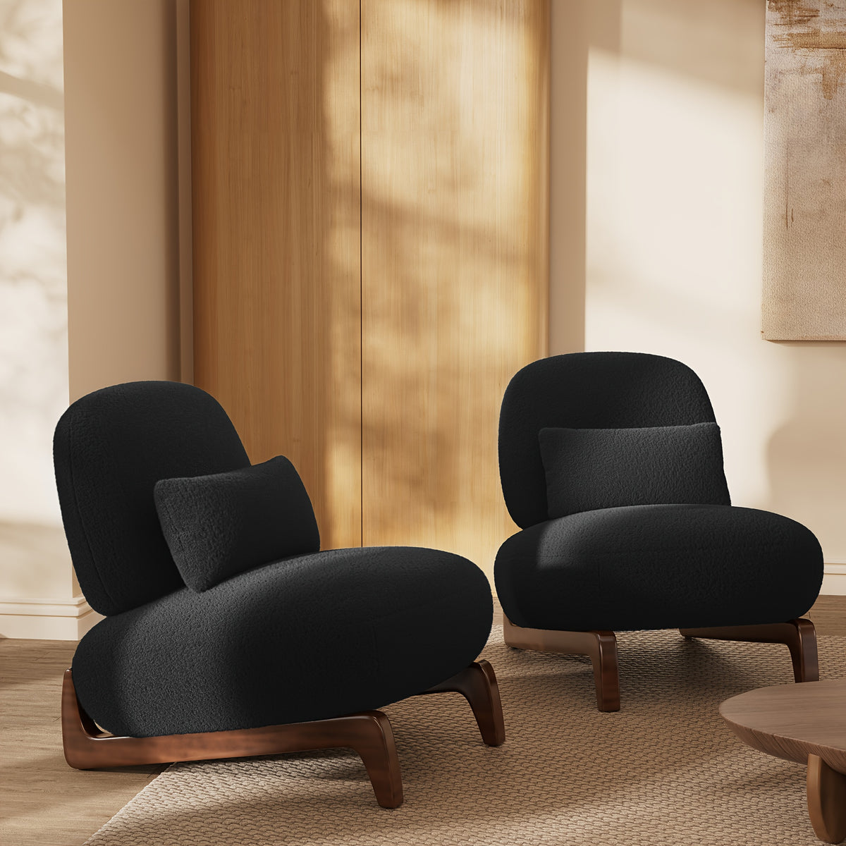 cloud boucle chairs modern accent chairs set 2 - Temu