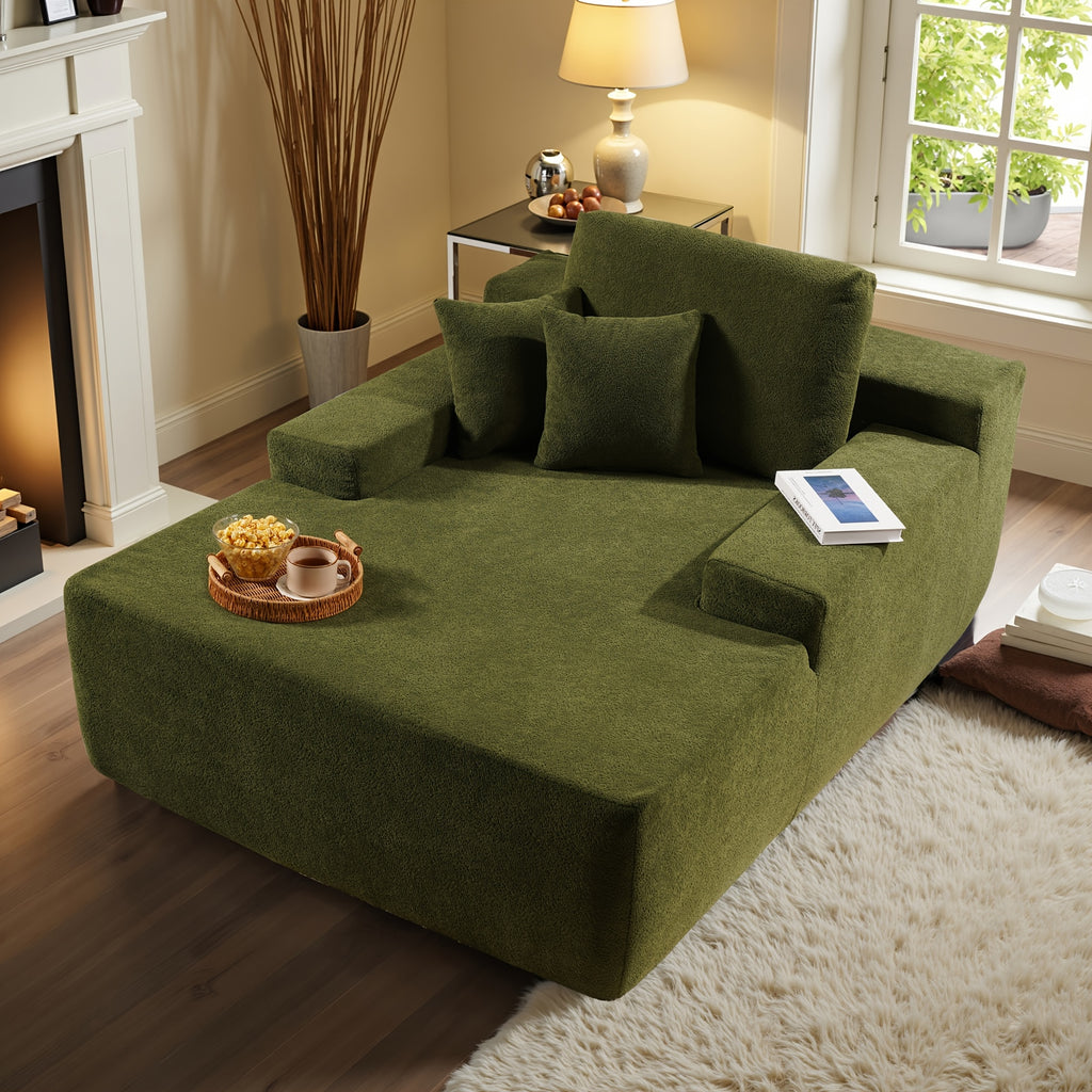 67 oversized boneless lounge chaise corduroy plush fabric - Temu